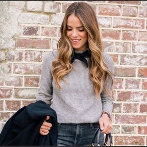 J. Crew Gayle bow tie-neck sweater pullover